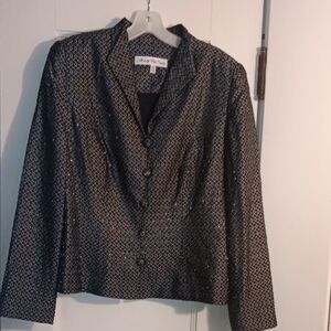 Elegant Black and Silver Blazer